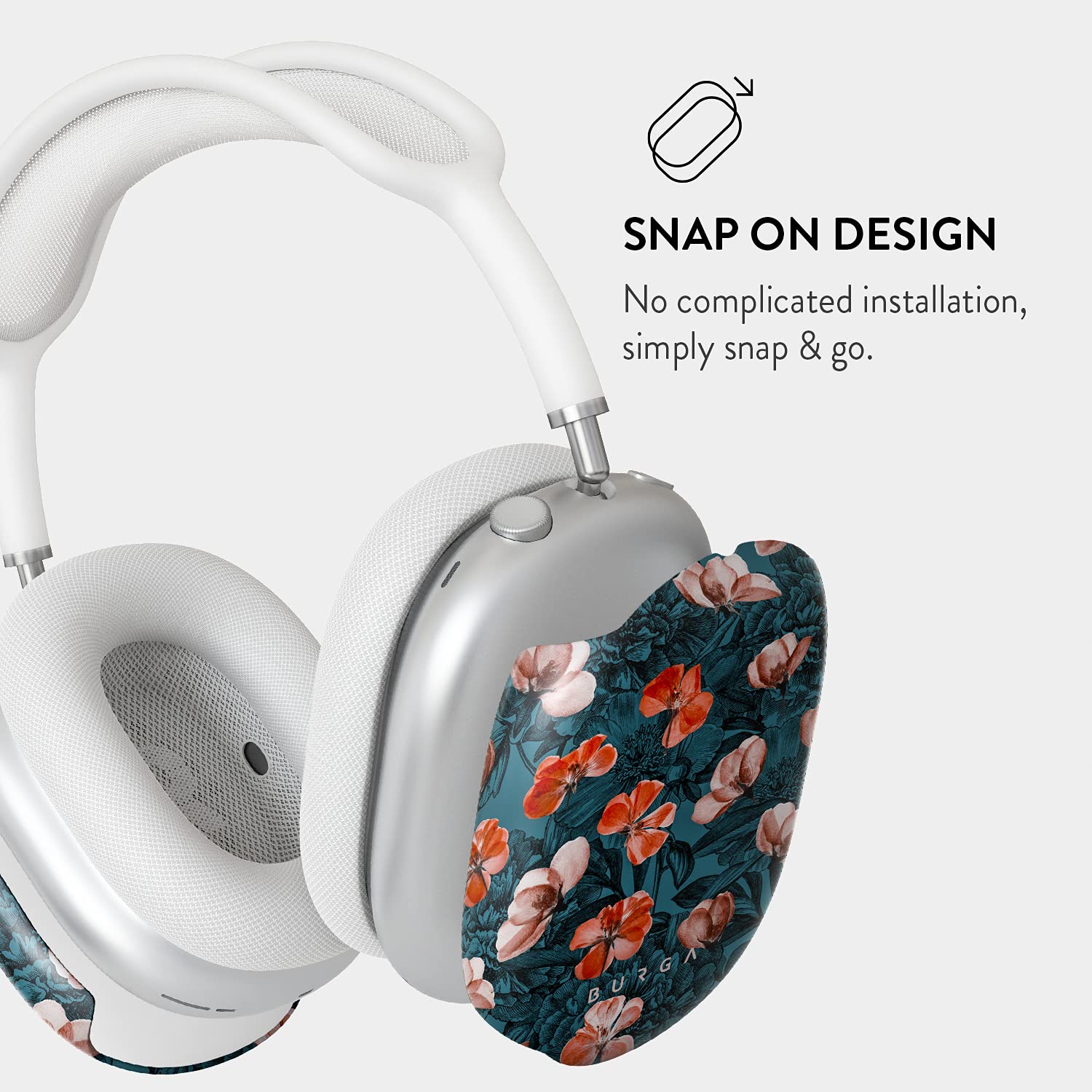 Amazon | Burga Airpod ハードケース Apple Airpods MAXケース 赤い